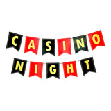 Casino poker night wall banner decoration with casino-inspired graphics and gaming theme design from Funzoop The Party Shop