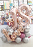 Birthday/Anniversary Milestone Balloons Bouquet [Numbers Customizable]