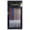 Chrome Twisted Long Stick Candles (Set of 10 Pcs)