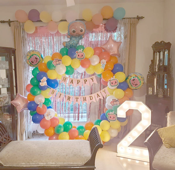 Cocomelon Colorful Birthday Balloon Decoration