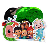 Cocomelon theme hanging swirl decorations with colorful character cutouts for birthday party décor from Funzoop The Party Shop