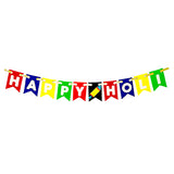 Happy Holi EVA banner with colorful festive lettering decoration from Funzoop The Party Shop