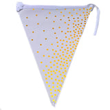 Polka dots theme glossy Happy Birthday wall banner with colorful dot pattern and festive birthday lettering from Funzoop The Party Shop