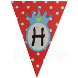 Colorful polka dot party flags Happy Birthday wall banner decoration for birthday backdrop and celebration décor from Funzoop The Party Shop