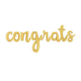 Congrats script foil banner for celebration wall decoration and event setup from Funzoop The Party Shop