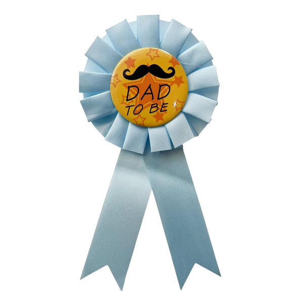 Blue Dad to Be ribbon badge