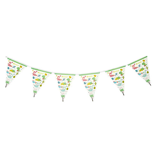Dinosaur theme birthday wall banner hanging decoration for kids birthday party backdrop and celebration décor from Funzoop The Party Shop