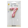 Donut-print number 7 cake candles in White, Pink and Blue