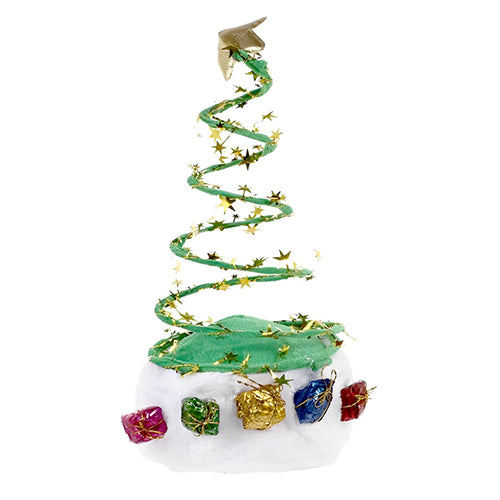 Christmas Plastic Gift Box Party Hat with Swirl, 1 Pc
