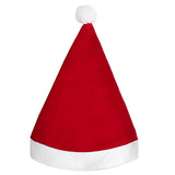 Classic red and white Christmas Santa cap with white brim and pom pom from Funzoop The Party Shop