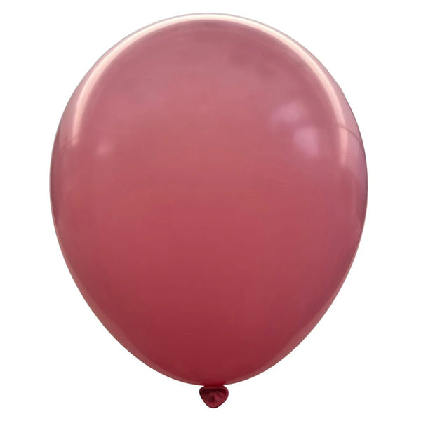 Product view of standard flamingo pink latex balloons, showing the listed colour and finish for twelve-inch party backdrop groups and celebration decorations.