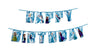 Happy Birthday Frozen party backdrop banner for girls birthday celebration from Funzoop The Party Shop