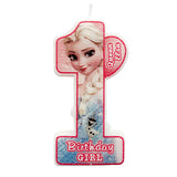 Princess themed number one birthday candle for Frozen party cakes from Funzoop The Party Shop
