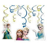 Frozen princess swirl hanging decoration for themed celebrations from Funzoop The Party Shop