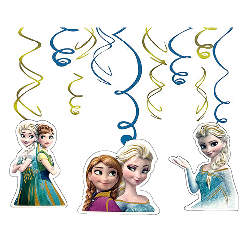 Frozen princess swirl hanging decoration for themed celebrations from Funzoop The Party Shop