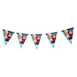 Frozen inspired birthday wall decoration banner with winter princess theme artwork for girls birthday celebration from Funzoop The Party Shop
