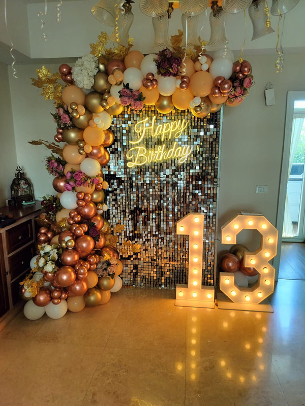 13th Birthday Balloon Marquee Backdrop