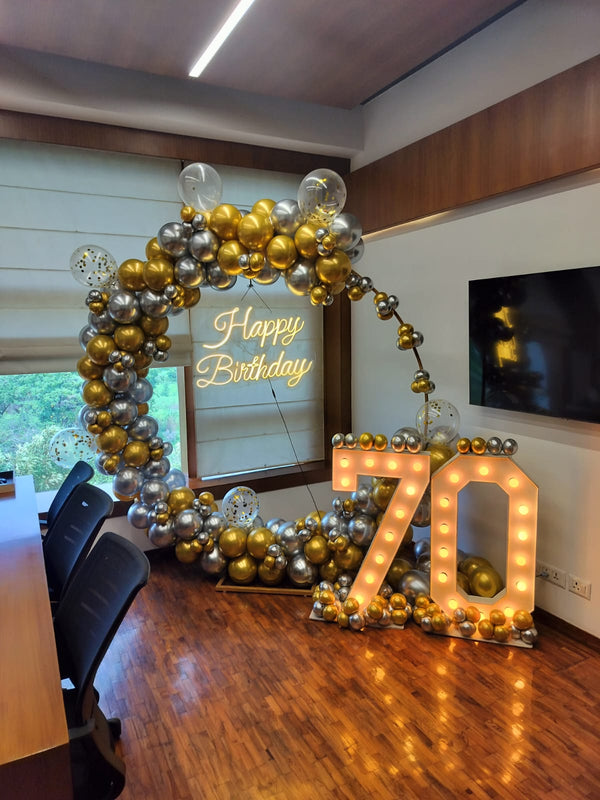 70th Milestone Birthday Balloon Decoration