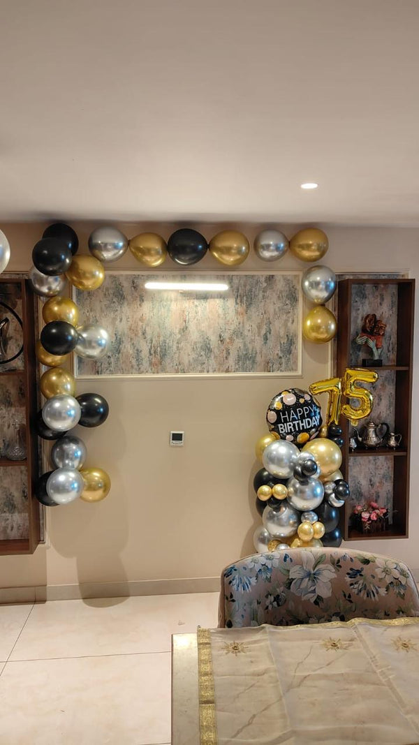 75th Birthday Balloon Decoration