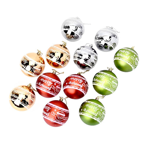 8cm Christmas Decoration Ornament/Balls Set