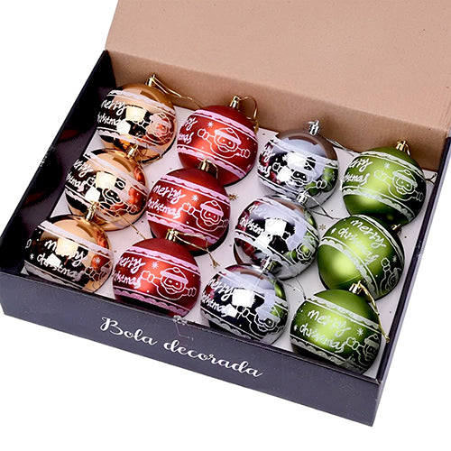 8cm Christmas Decoration Ornament/Balls Set