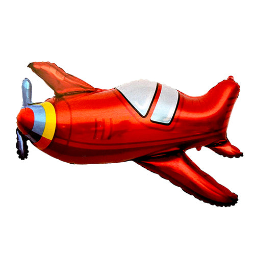 Airplane Shaped Foil Balloon shown as a product reference for vehicle-themed birthdays and children’s celebrations and a coordinated party display.