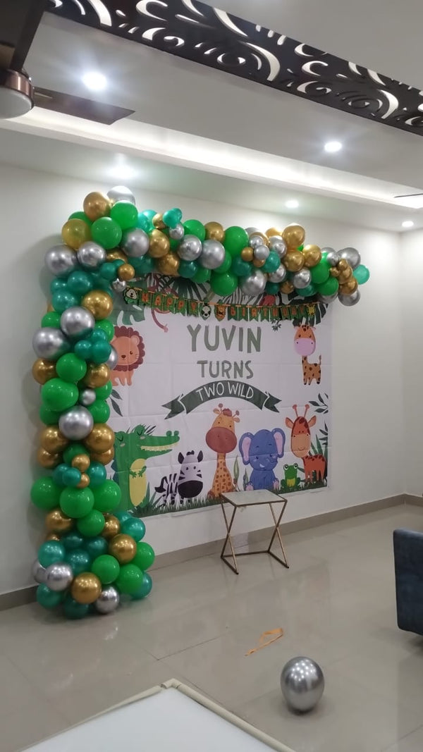 Animal Birthday Flex & Balloon Decoration