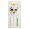 Animal Face Printed Cake Candle, Assorted Designs, 1 Pc, Panda