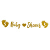 Baby Shower Foot Print Glitter Banner-funzoop-thepartyshop