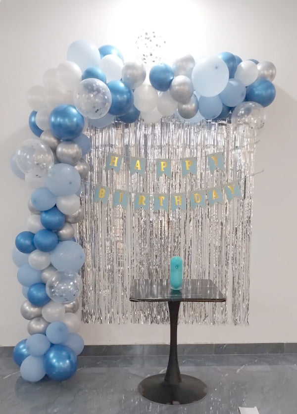 Birthday Balloon Decoration in Blue