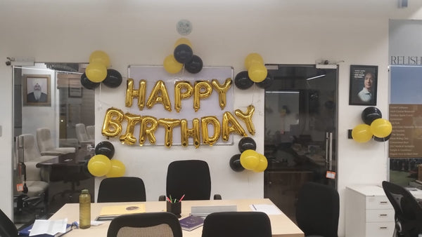 Birthday Balloon Decoration in Corporate Office