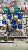 Birthday Hexagon Foil & Chrome Helium Balloon Bouquet