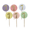 Birthday number paper cake topper set