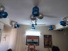 Blue and Silver Chrome Balloon Decoration