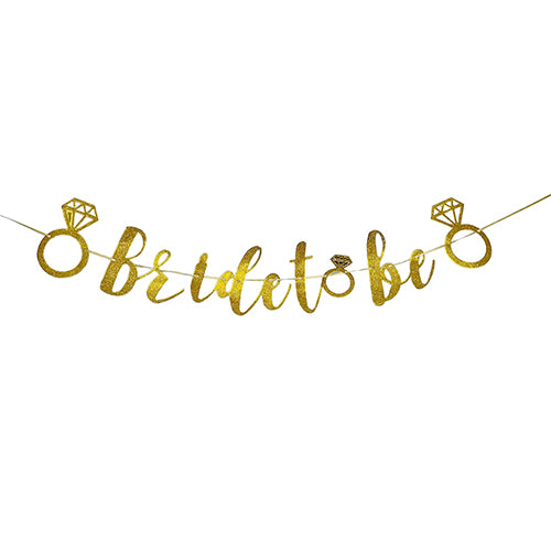 Bride to Be Cursive Paper Wall Banner for Bridal Showers