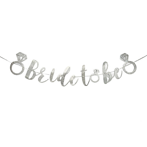 Bride to Be Cursive Paper Wall Banner for Bridal Showers