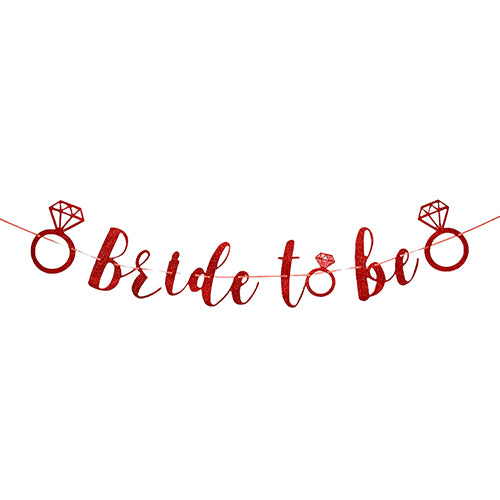 Bride to Be Cursive Paper Wall Banner for Bridal Showers
