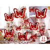Red butterfly hanging swirls