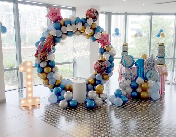 Cars First Birthday Balloon Decoration