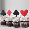 Casino and poker-themed paper cupcake toppers