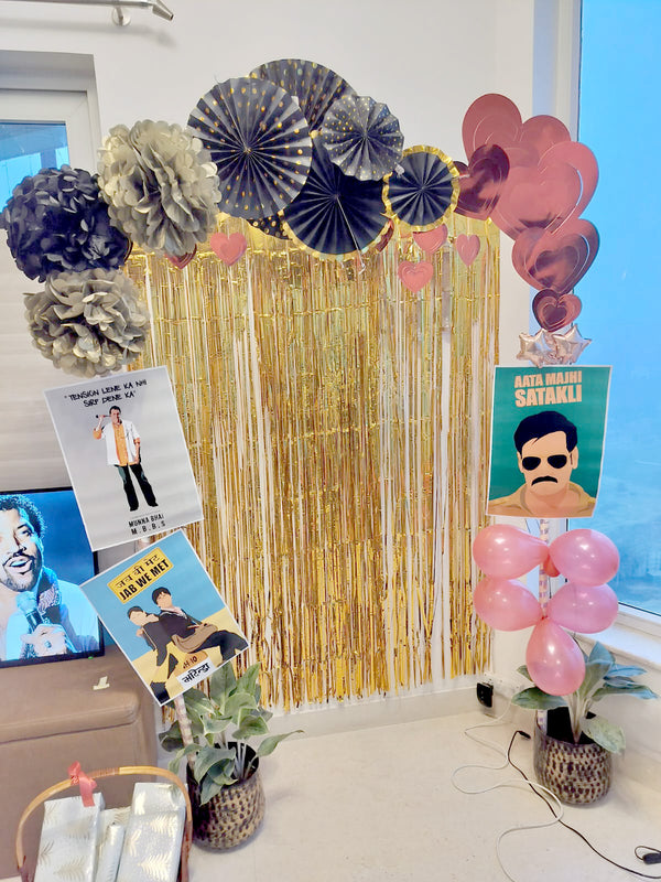 Champagne Bottle Cheers Balloon Wall Decoration