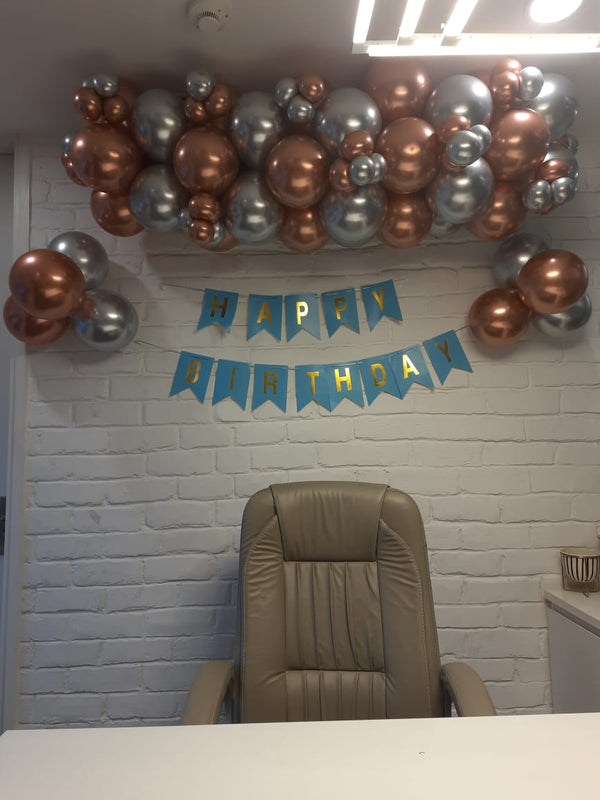 Chrome Balloon Simple Birthday Decoration
