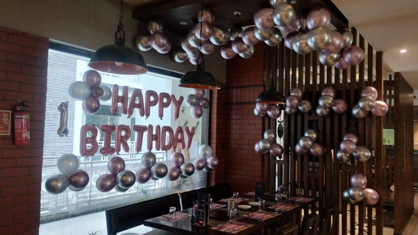 Chrome Birthday Simple Balloon Decoration