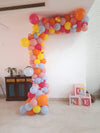 First Birthday Simple Balloon Decoration at Home