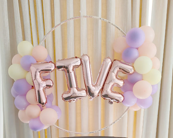 Five Month Celebration Balloon Wreath