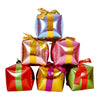 Gift Box Cube Foil Balloon for Celebration Parties shown as a product reference for birthdays and themed gatherings and a coordinated party display.
