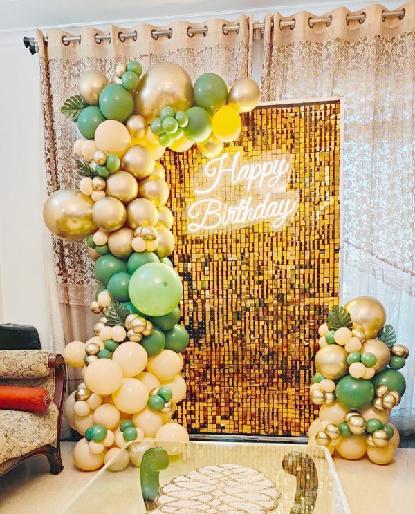 Green Golden Balloon Decoration