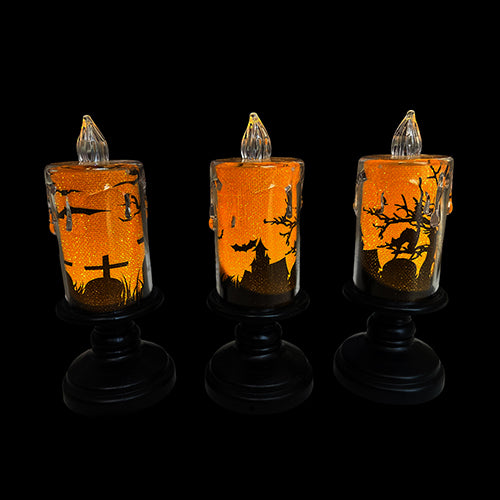 Halloween LED Candle with Stand, 1 Pc
