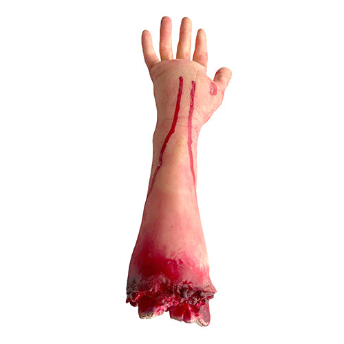 Halloween Severed Arm Plastic Horror Decoration Prop for a coordinated Halloween costume, treat station or seasonal party display.