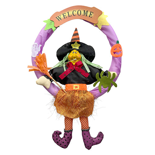 Halloween Welcome Witch Wall Hanging Decoration